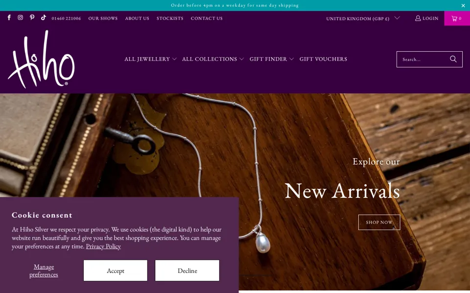 HiHo Silver Shopify storefront featured in a We Are Chain case study