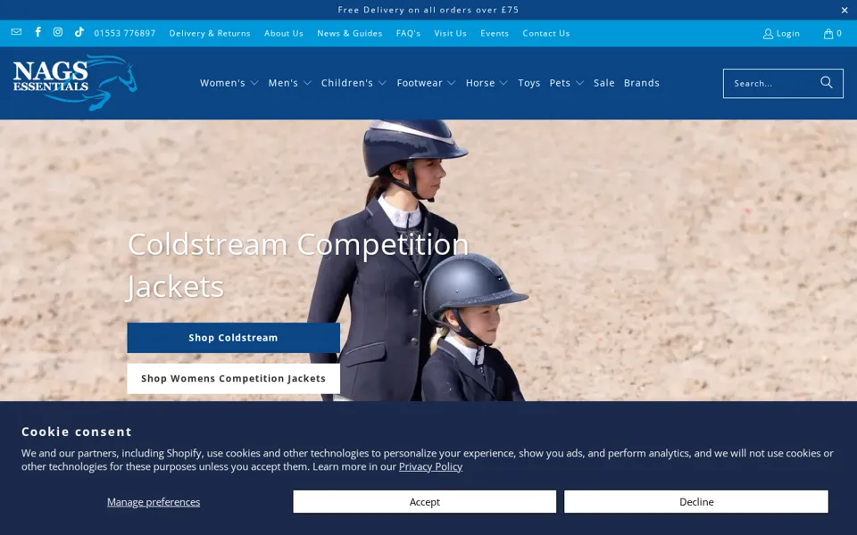 Nags Essentials Shopify storefront featured in a We Are Chain case study