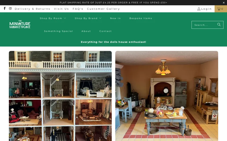 The Miniature Marketplace Shopify storefront featured in a We Are Chain case study