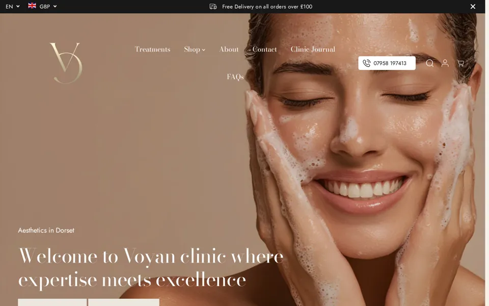Voyan Clinic Shopify storefront featured in a We Are Chain case study