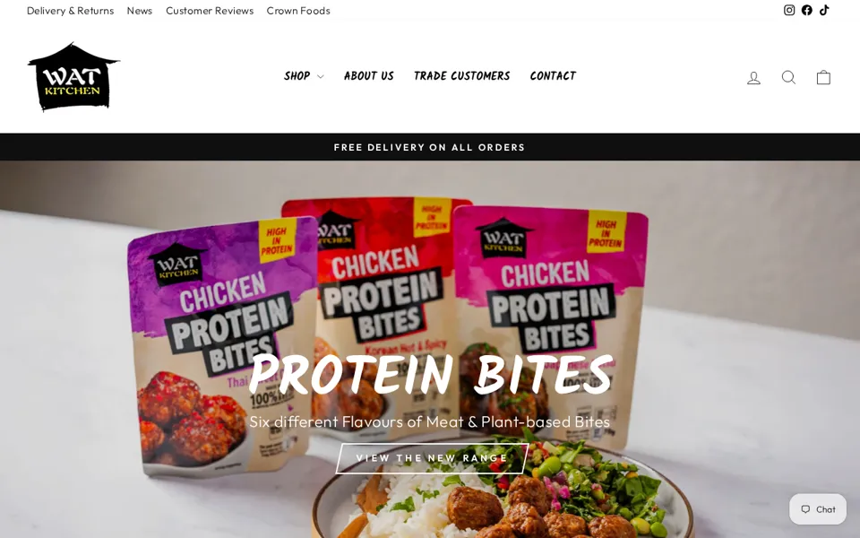WAT Kitchen Shopify storefront featured in a We Are Chain case study